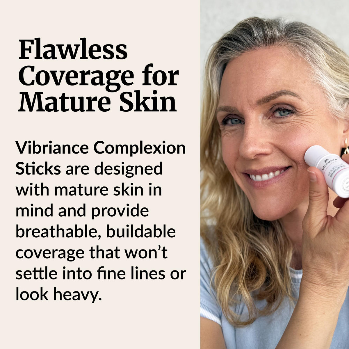 Vibriance Complexion Stick with makeup brush and mirror