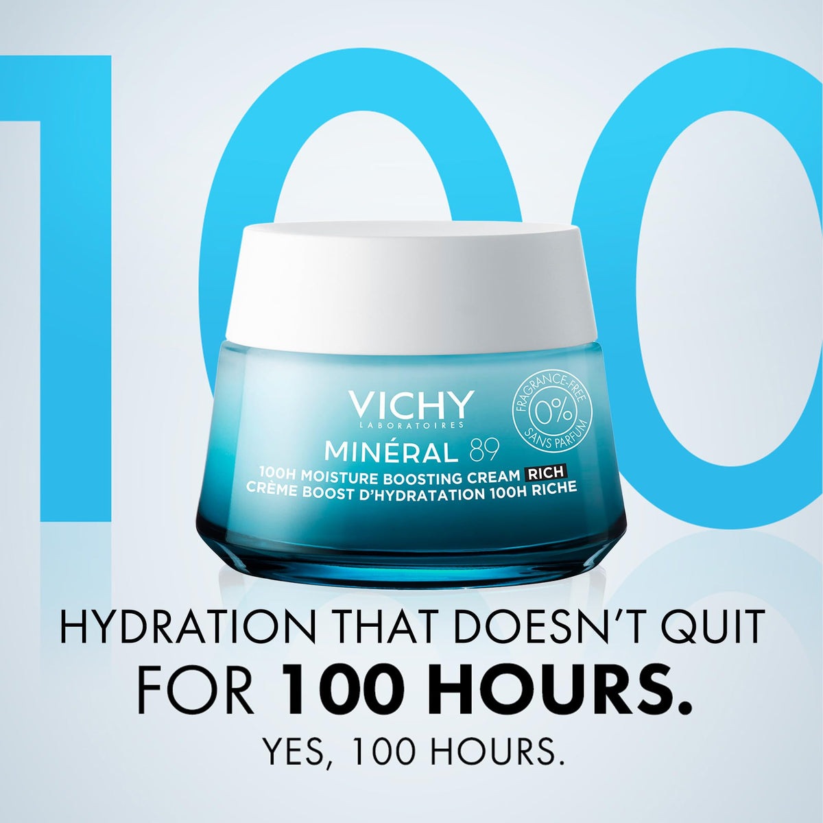 VICHY Mineral 89 100H Rich Face Cream 1.69oz side view