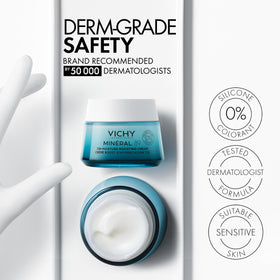 VICHY Mineral 89 Lightweight Face Cream application on skin