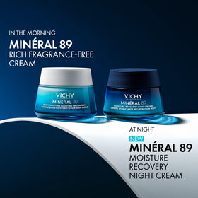 VICHY Minéral 89 Night Cream with a soft towel