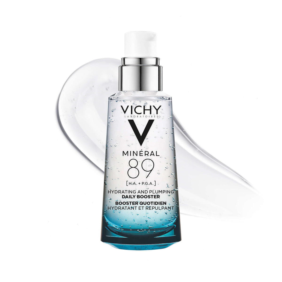 VICHY Mineral 89 support front view with clear gel texture
