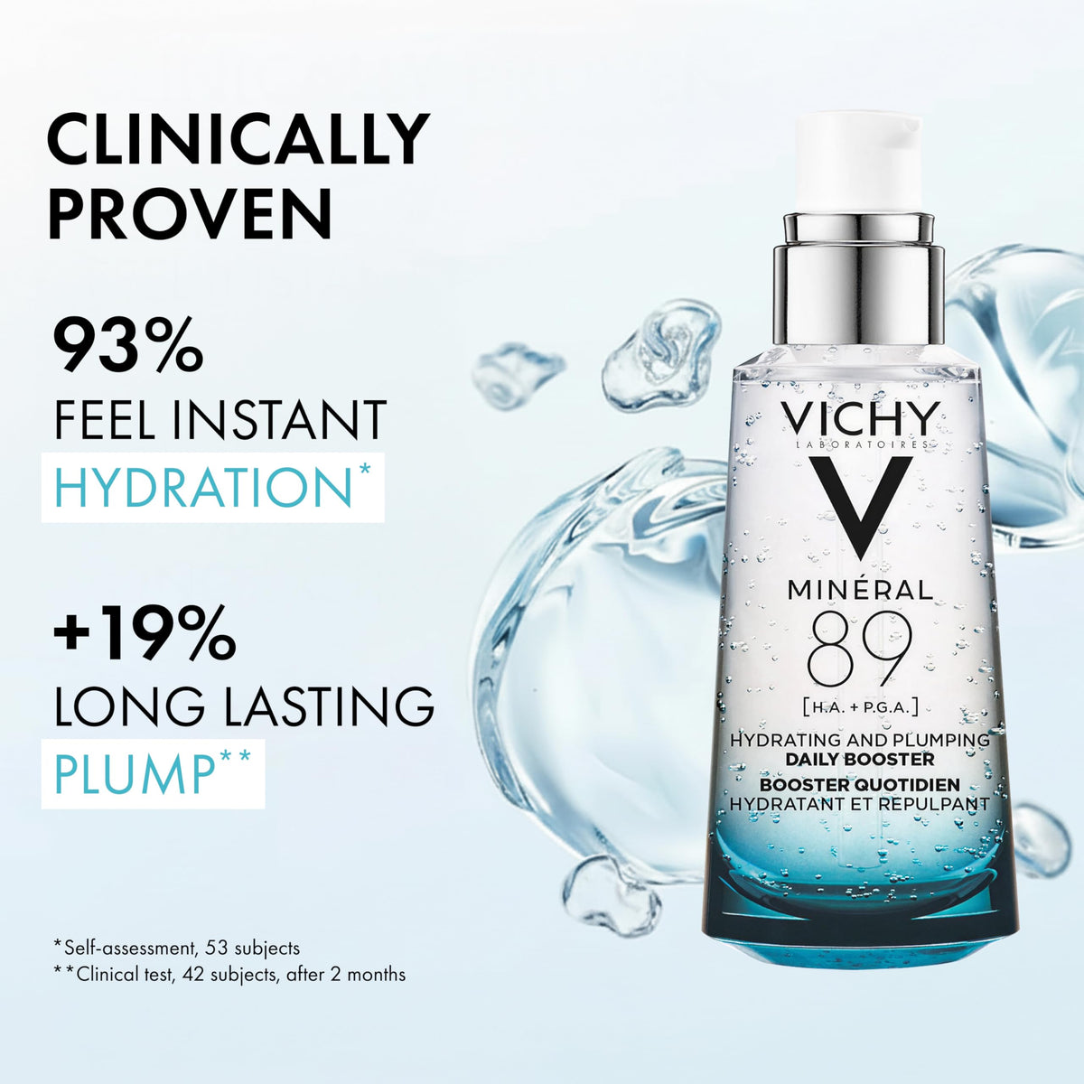 VICHY Mineral 89 support serum bottle side view