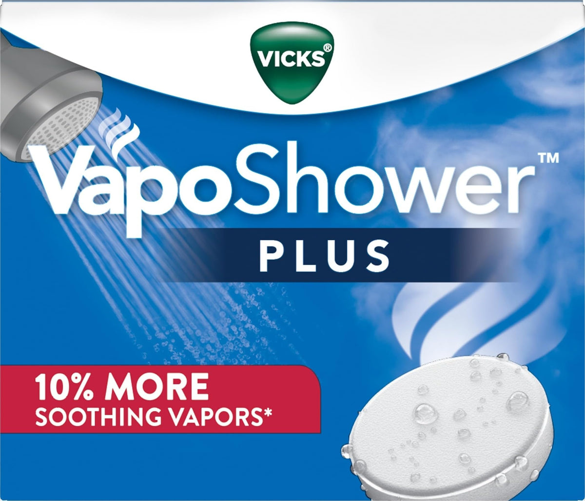 Vicks VapoShower Plus shower steamers package front view