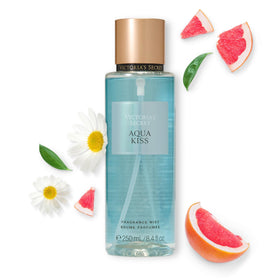 Victoria's Secret Aqua Kiss Body Mist front view, 8.4 fl oz bottle