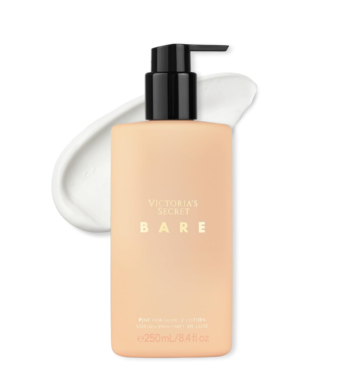 Victoria's Secret Bare Fragrance Body Lotion front view with floral design
