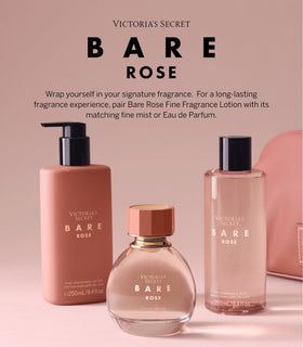 Victoria's Secret Bare Rose mist bottle with cap off