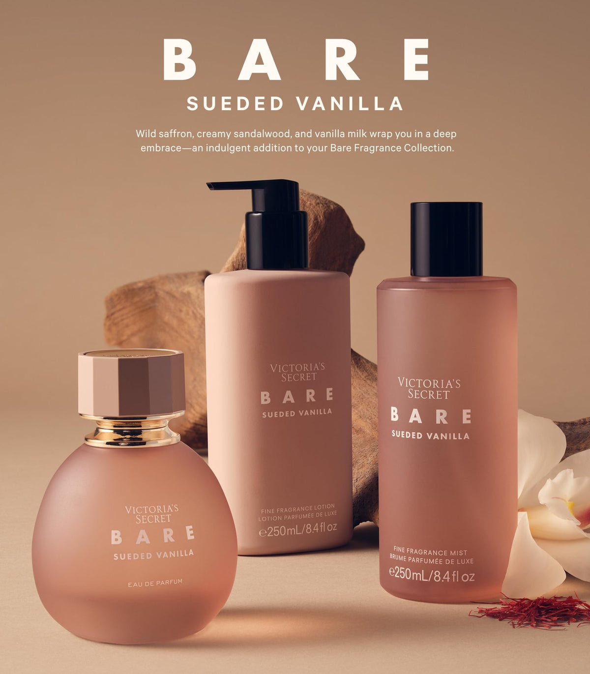 Victoria's Secret Bare Sueded Vanilla Mist in lifestyle setting