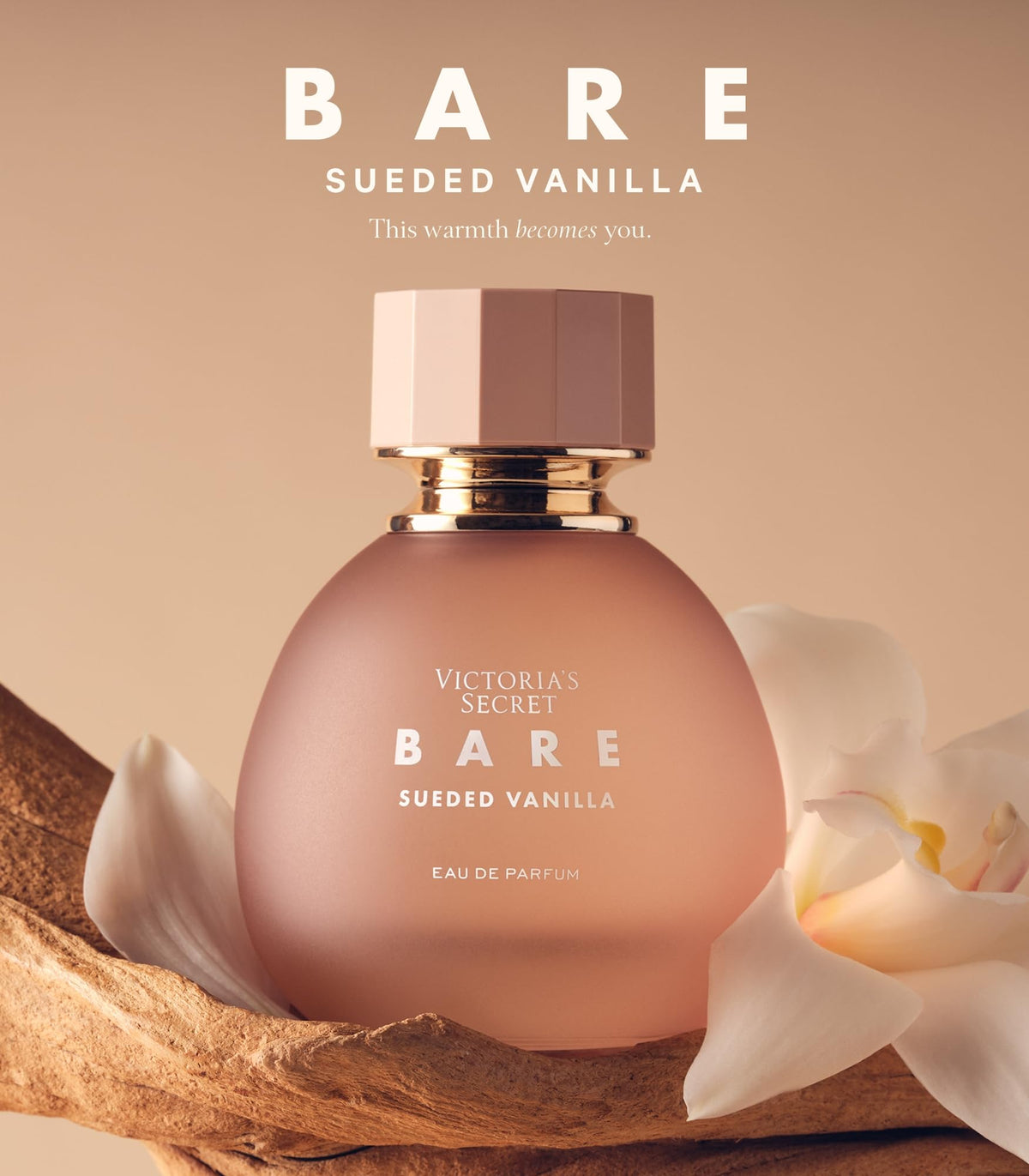 Victoria's Secret Bare Sueded Vanilla Mist side view showing label