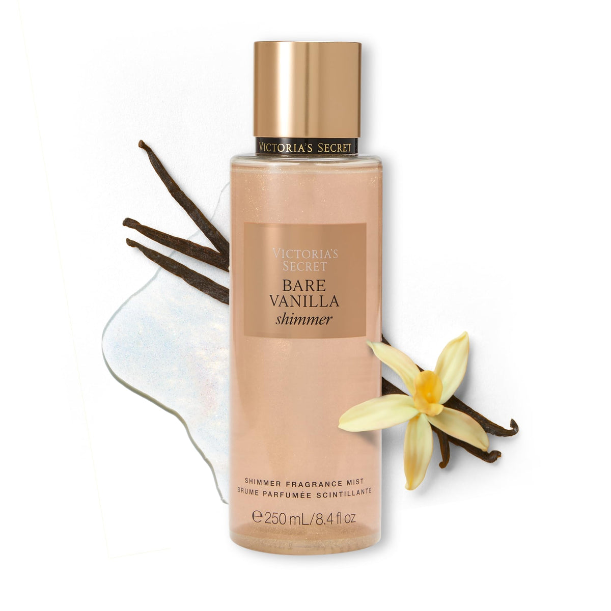 Victoria's Secret Bare Vanilla Shimmer Mist 250 ml front view