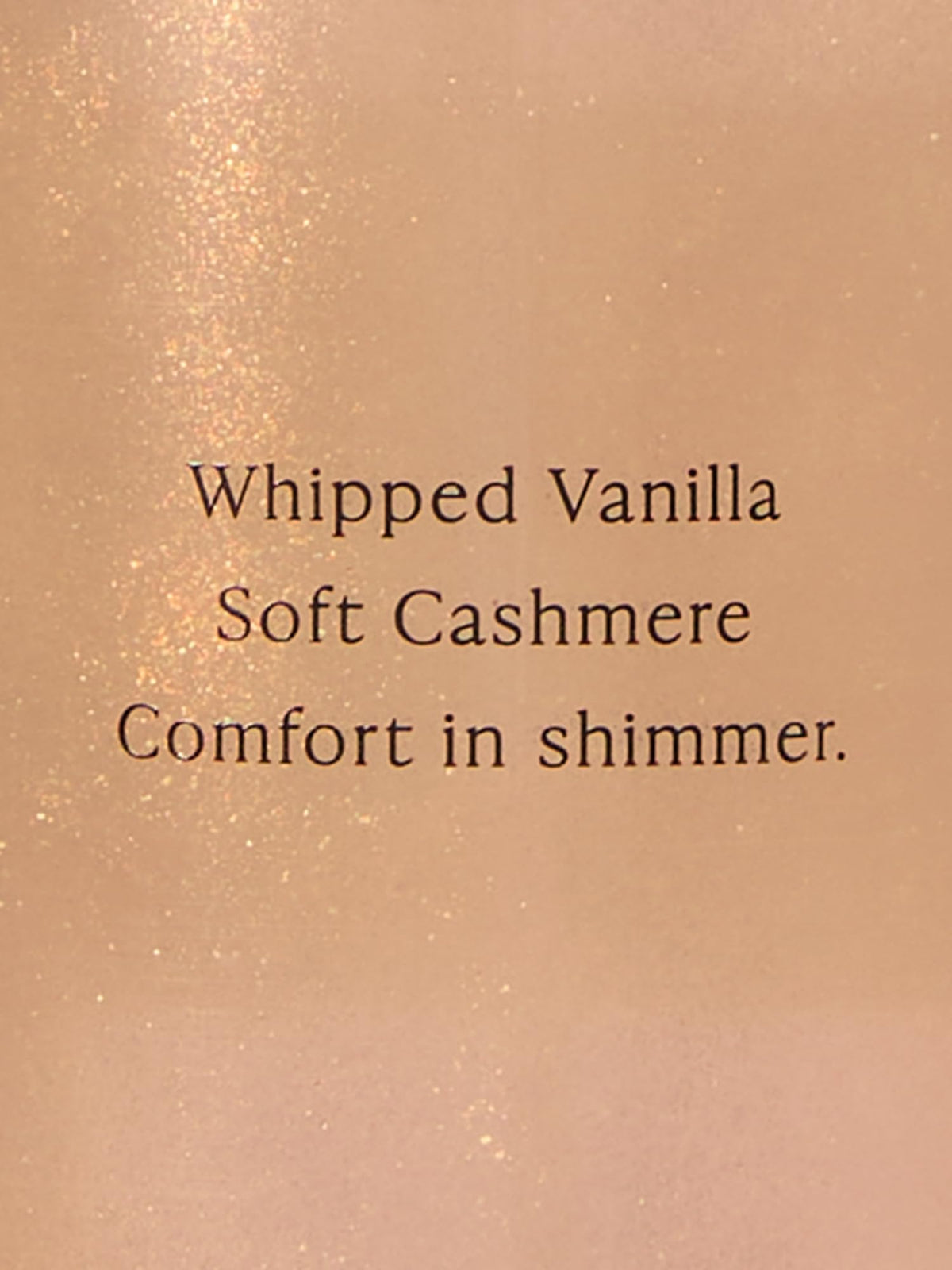 Victoria's Secret Bare Vanilla Shimmer Mist packaging details