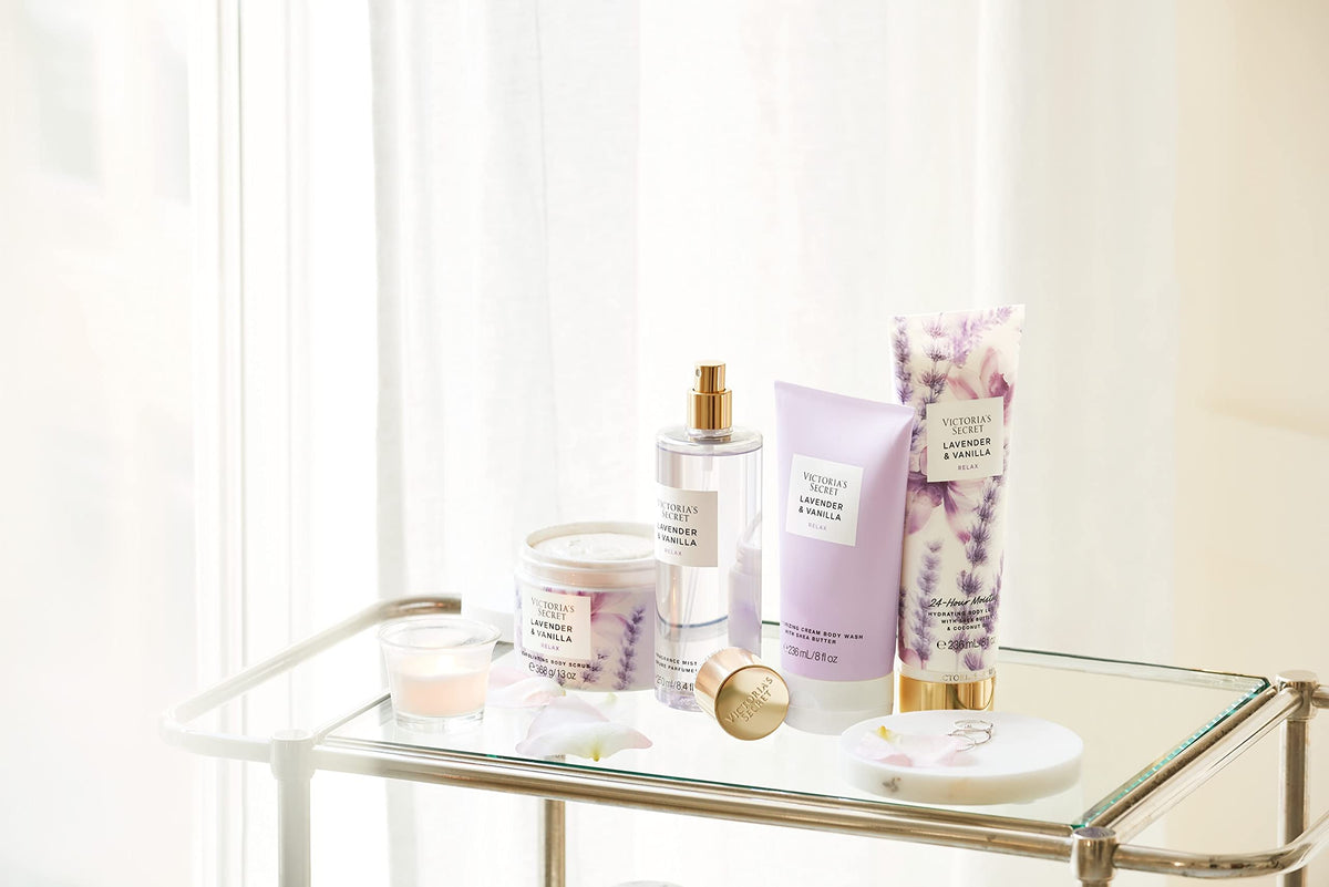Victoria's Secret Body Fragrance Lotion Lavender Vanilla with packaging