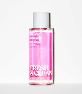 Victoria's Secret Body Fragrance Mist Pink Fresh & Clean bottle side view