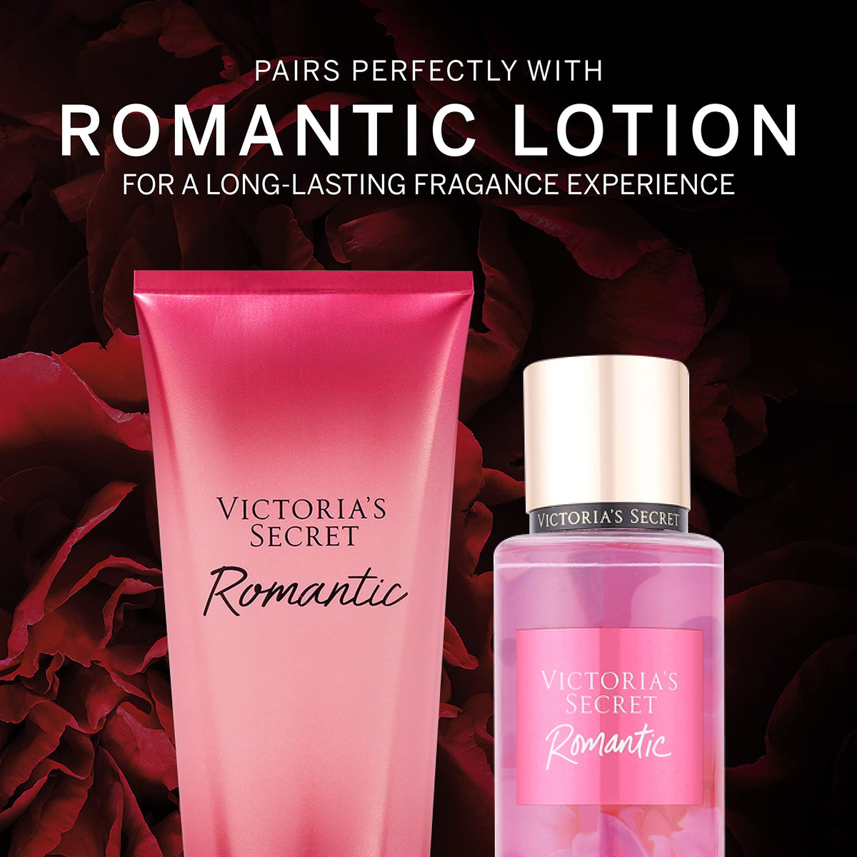Victoria's Secret Body Fragrance Mist Romantic with matching lotion