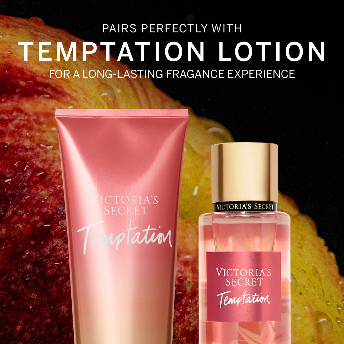 Victoria's Secret Body Fragrance Mist Temptation with matching lotion