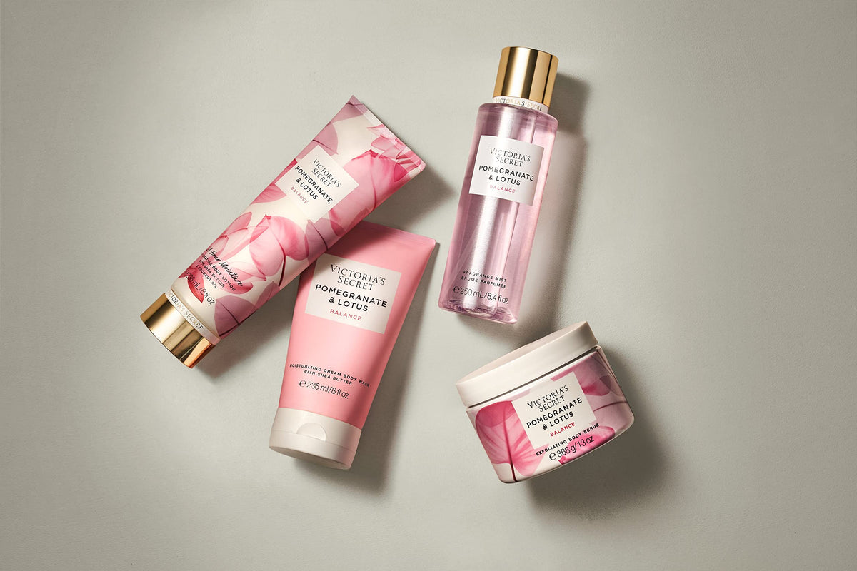 Victoria's Secret Body Lotion Pomegranate & Lotus with matching products