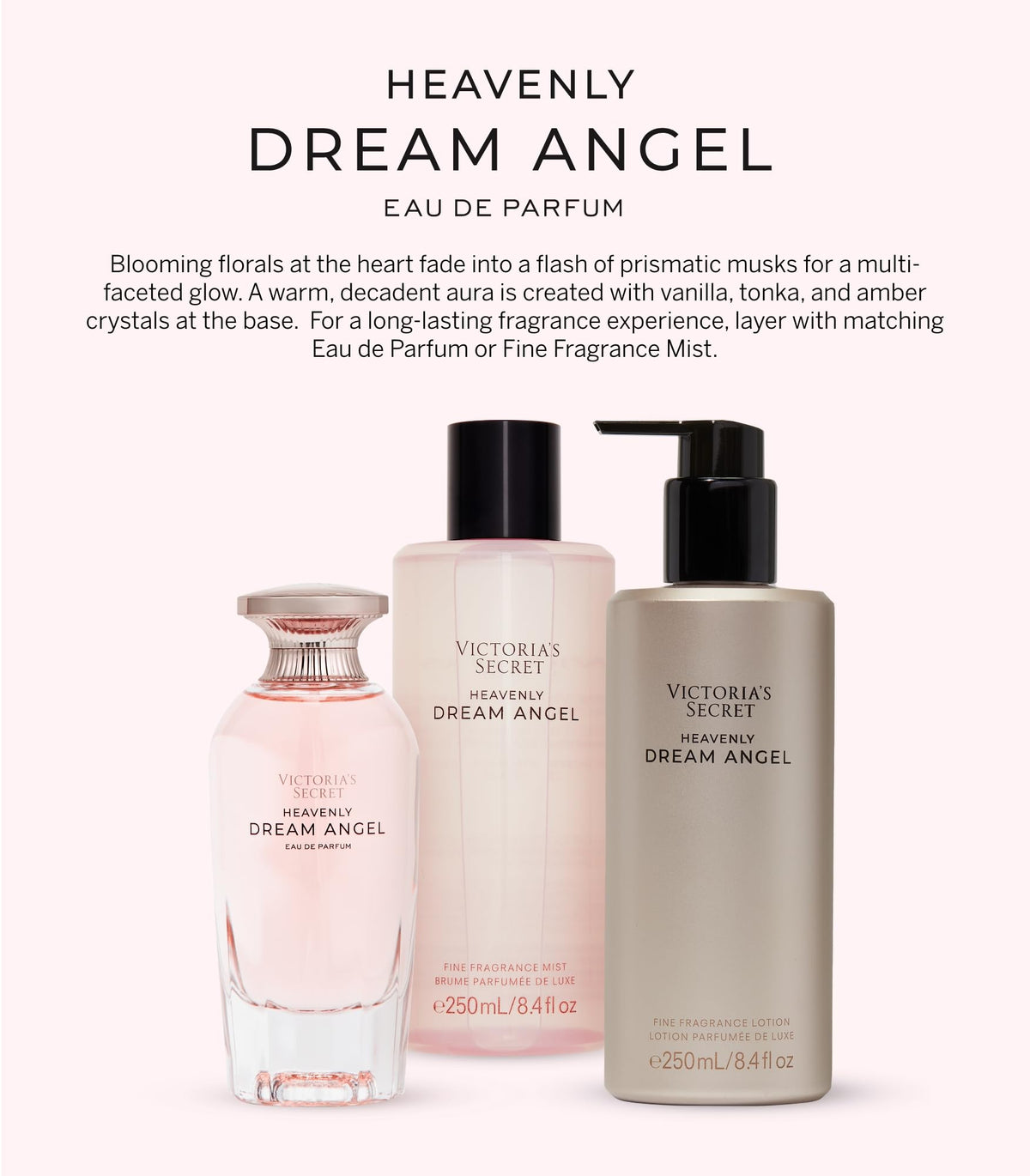 Victoria's Secret Dream Angel Lotion on a bathroom counter