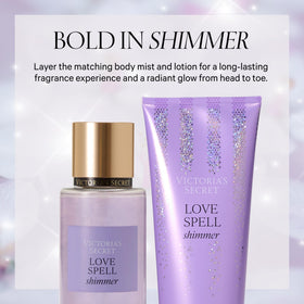 Victoria's Secret Love Spell Shimmer Body Mist packaging