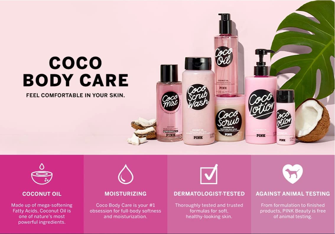 Victoria's Secret Pink Body Fragrance Lotion Coco texture on skin