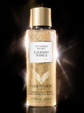 Victoria's Secret Radiant Wings Shimmer Fragrance Mist back view highlighting ingredient list