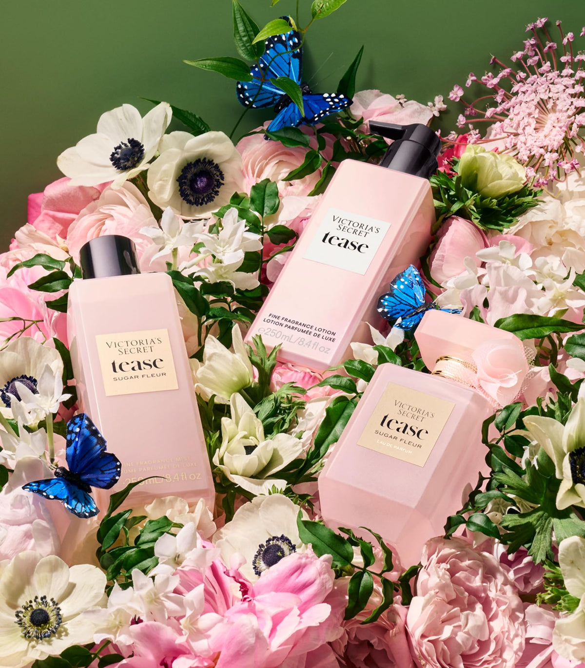Victoria's Secret Tease Sugar Fleur lotion with apple and floral elements