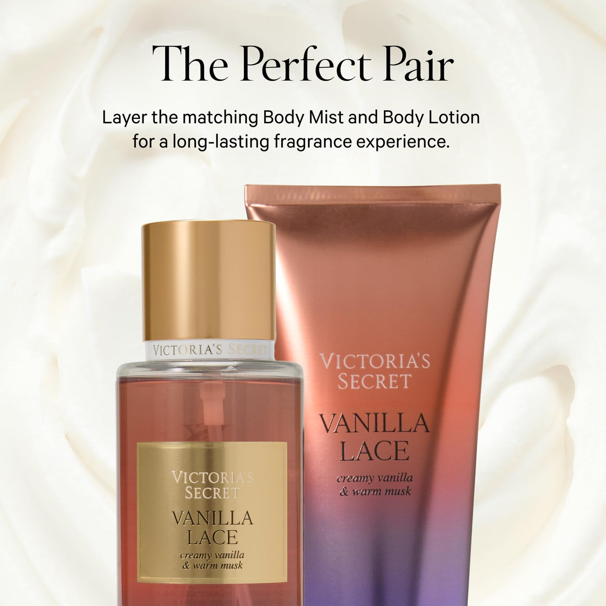 Victoria's Secret Vanilla Lace Body Fragrance Lotion 8 fl oz with packaging