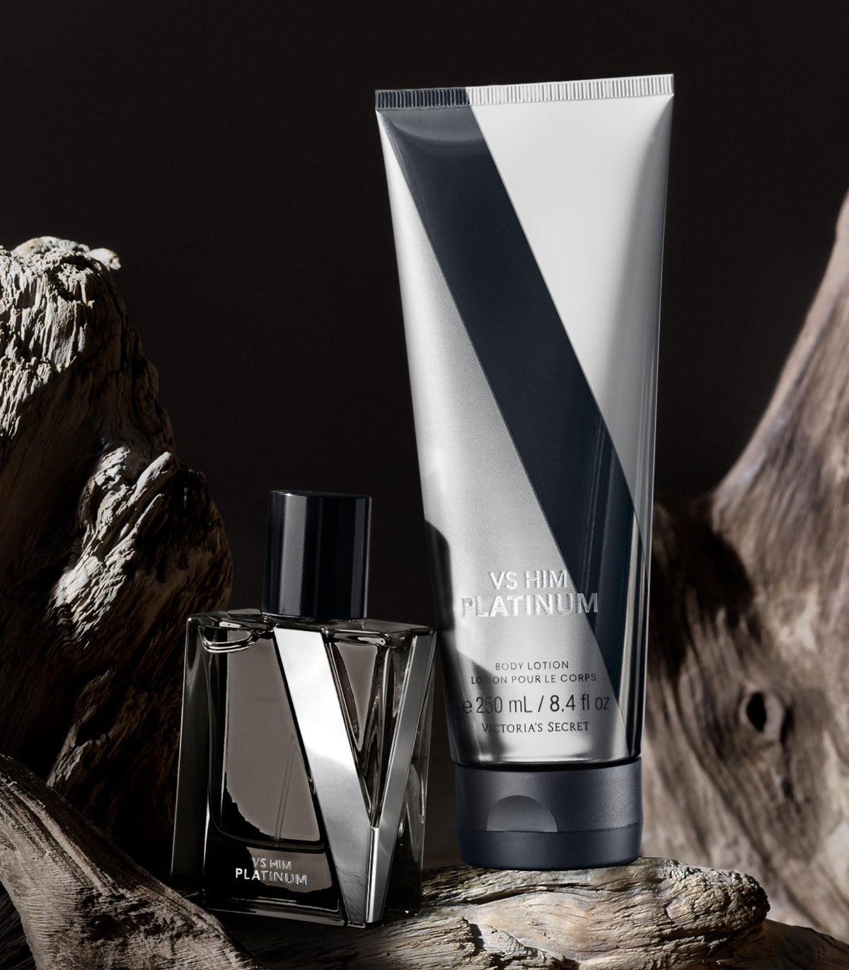 Victoria's Secret VS Him Platinum Men's Cologne Body Lotion application on skin