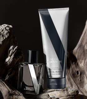Victoria's Secret VS Him Platinum Men's Cologne Body Lotion application on skin
