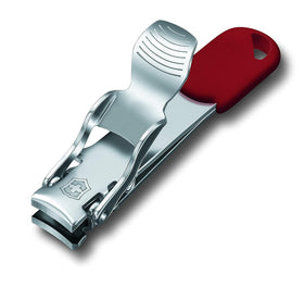 Victorinox Nail Clipper 580 red model front view with lanyard hole