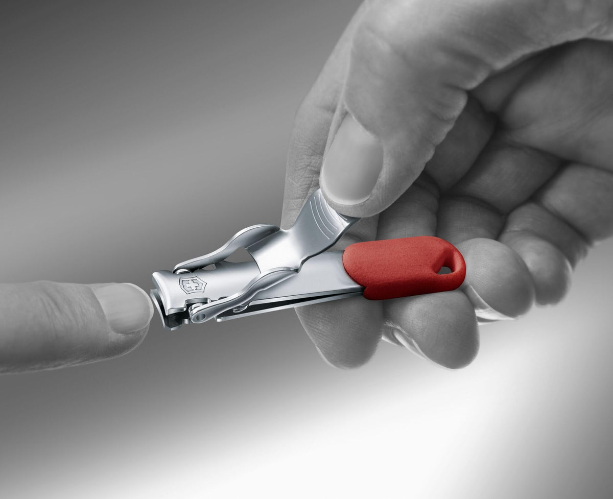 Victorinox Nail Clipper 580 showing multi-tool features including tweezers and nail file