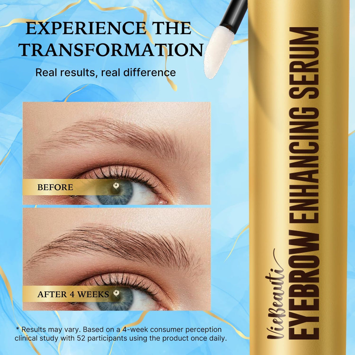 VieBeauti Eyebrow Growth Serum applicator brush close-up