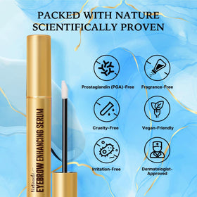 VieBeauti Eyebrow Growth Serum with ingredients displayed