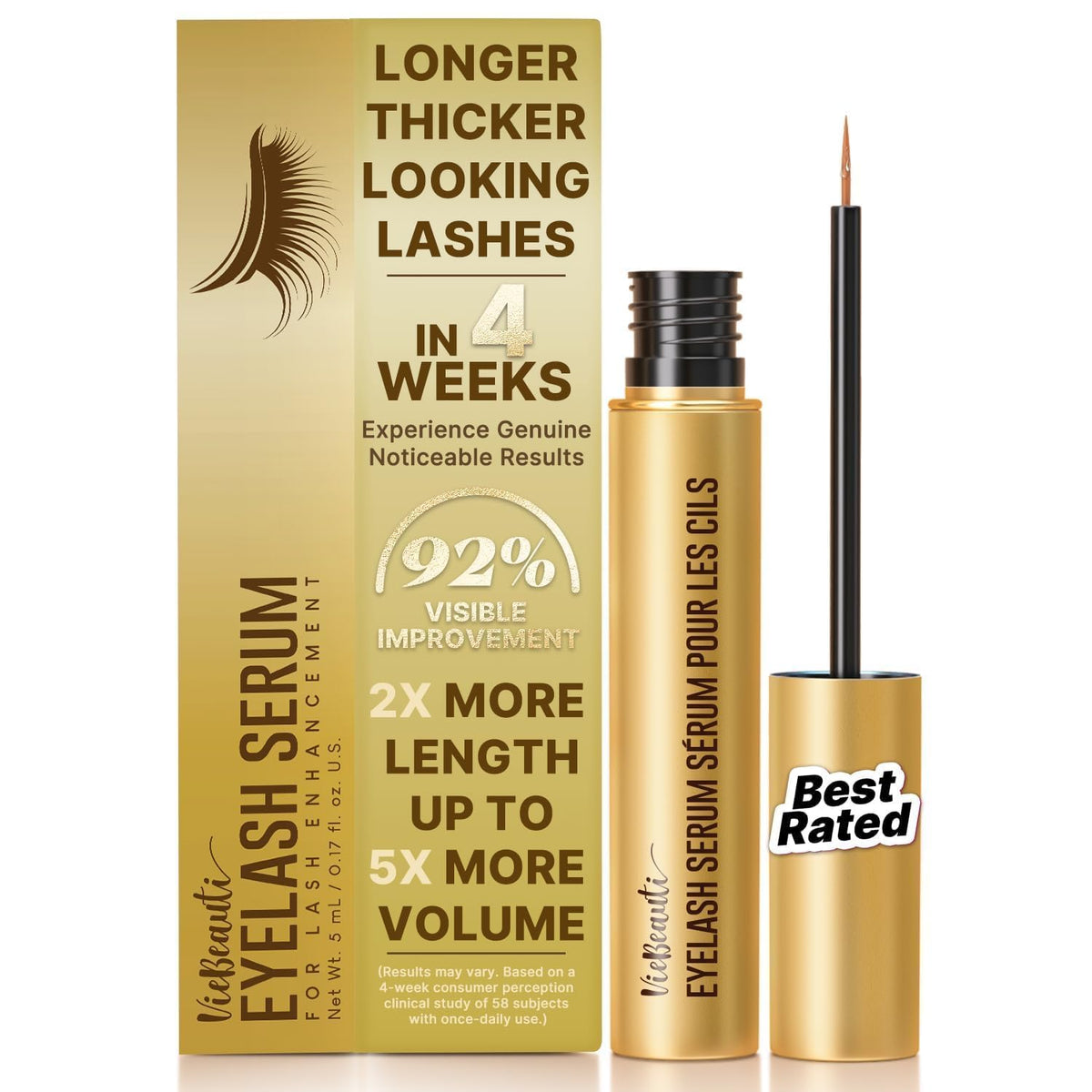 VieBeauti EyeLash Growth Serum 5 mL bottle front view