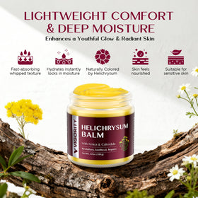 Vigority Helichrysum Balm 3.4oz open jar