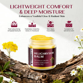 Vigority Helichrysum Balm texture spread on hand