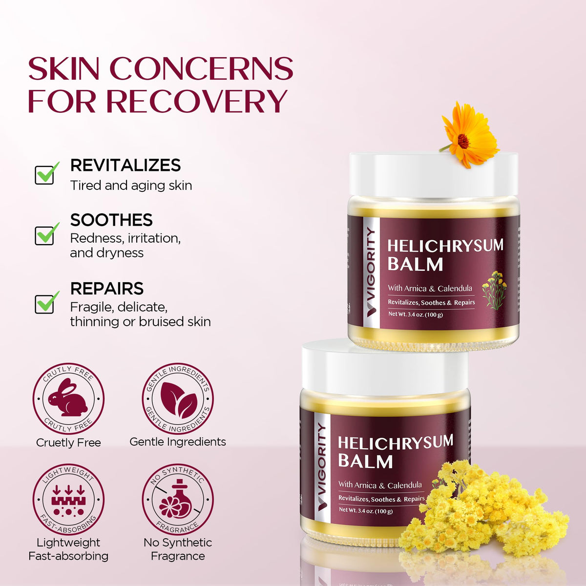 Vigority Helichrysum Balm whipped texture close-up