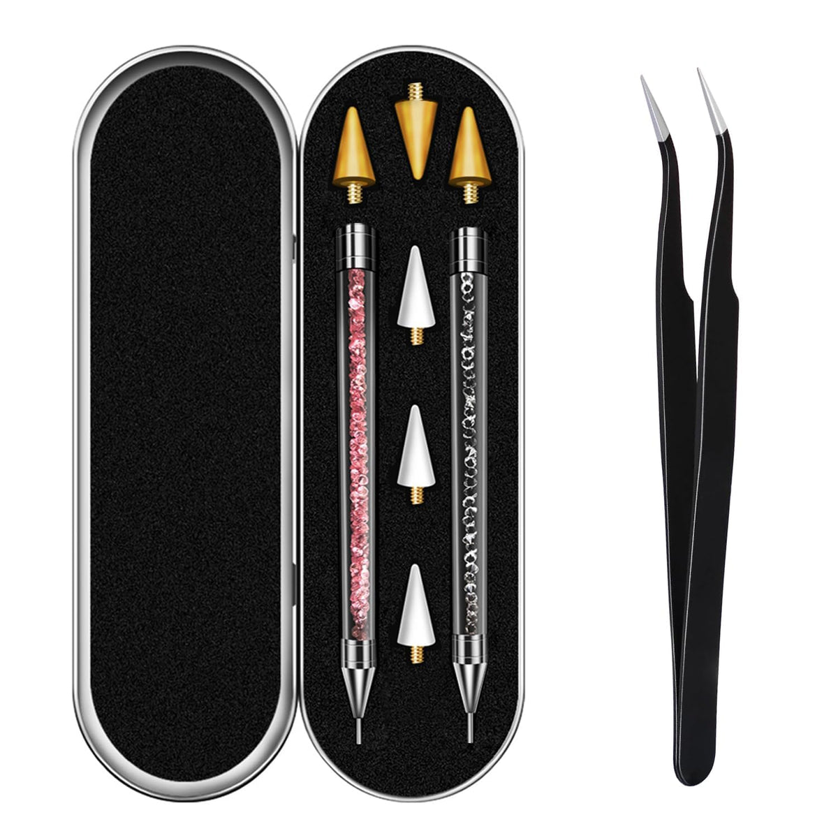 Vikerer Rhinestone Picker Tool with metal box and accessories