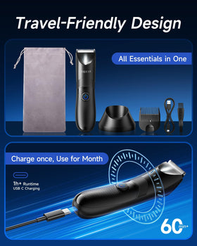 VIKICON Manscape Trimmer showing ergonomic design