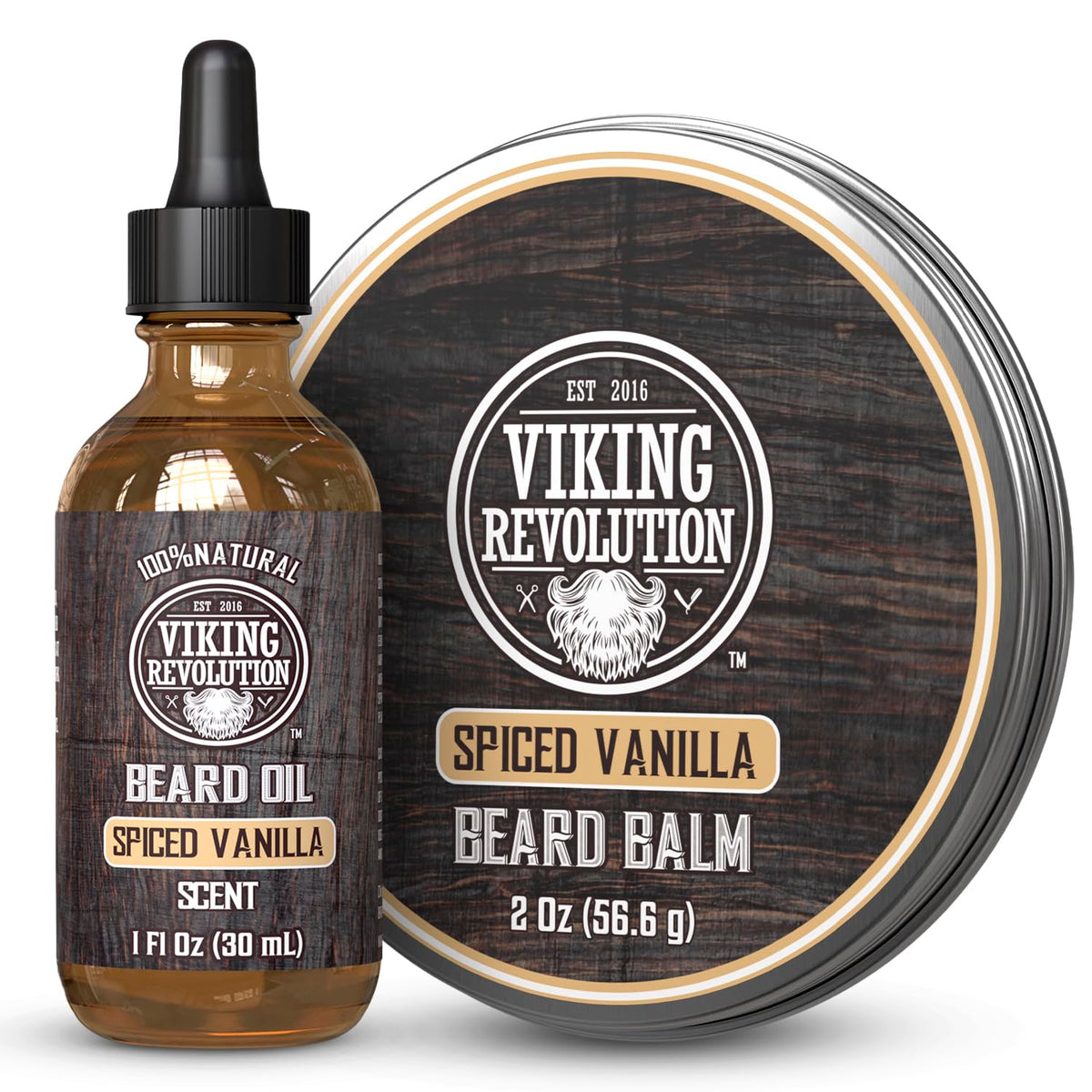 Viking Revolution Beard Balm and Oil Bundle front view