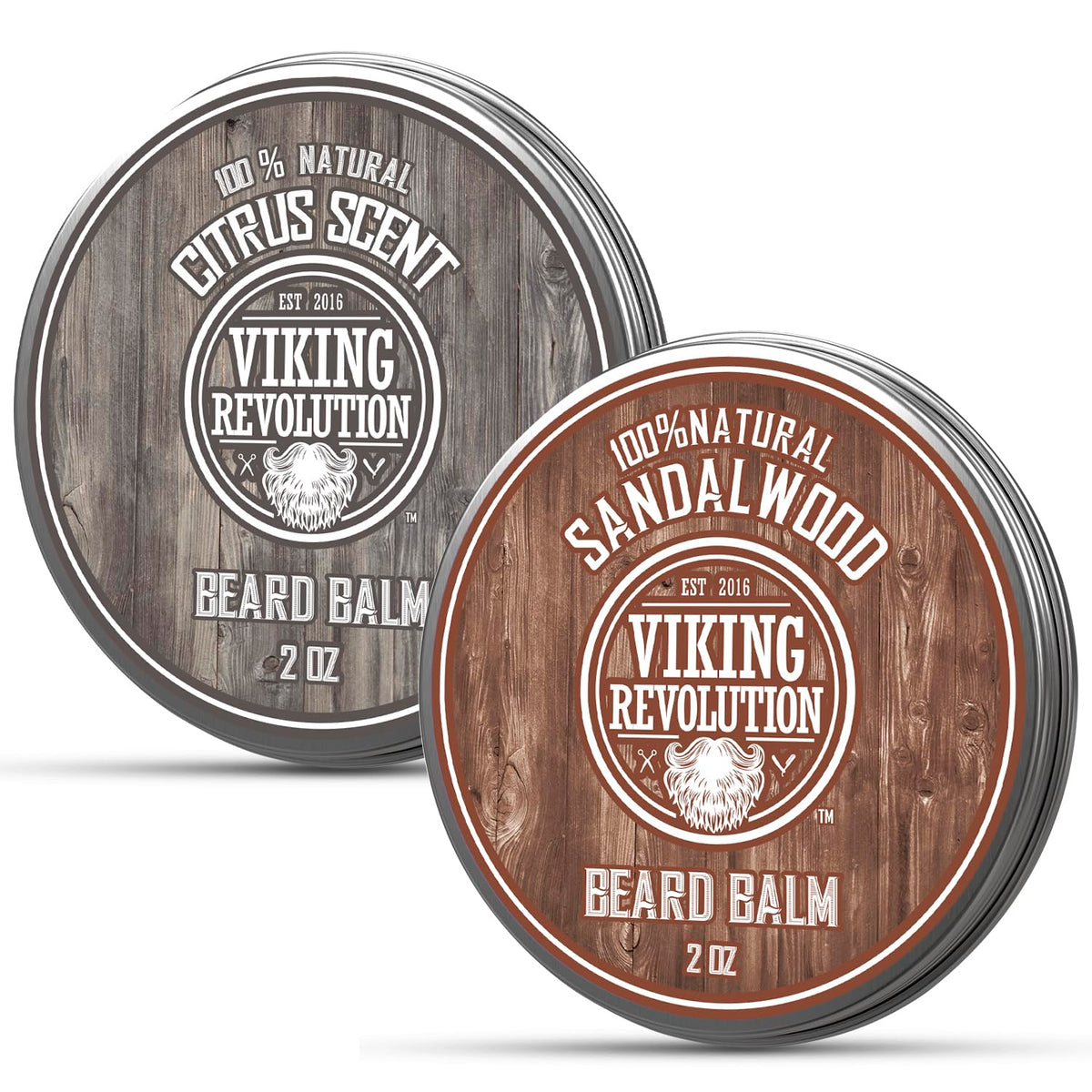 Viking Revolution Beard Balm Citrus and Sandalwood 2 oz front view