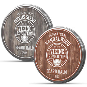 Viking Revolution Beard Balm Citrus and Sandalwood 2 oz front view