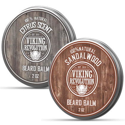 Viking Revolution Beard Balm Citrus and Sandalwood 2 oz front view