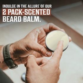 Viking Revolution Beard Balm Citrus and Sandalwood application on beard