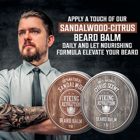 Viking Revolution Beard Balm Citrus and Sandalwood lifestyle scene