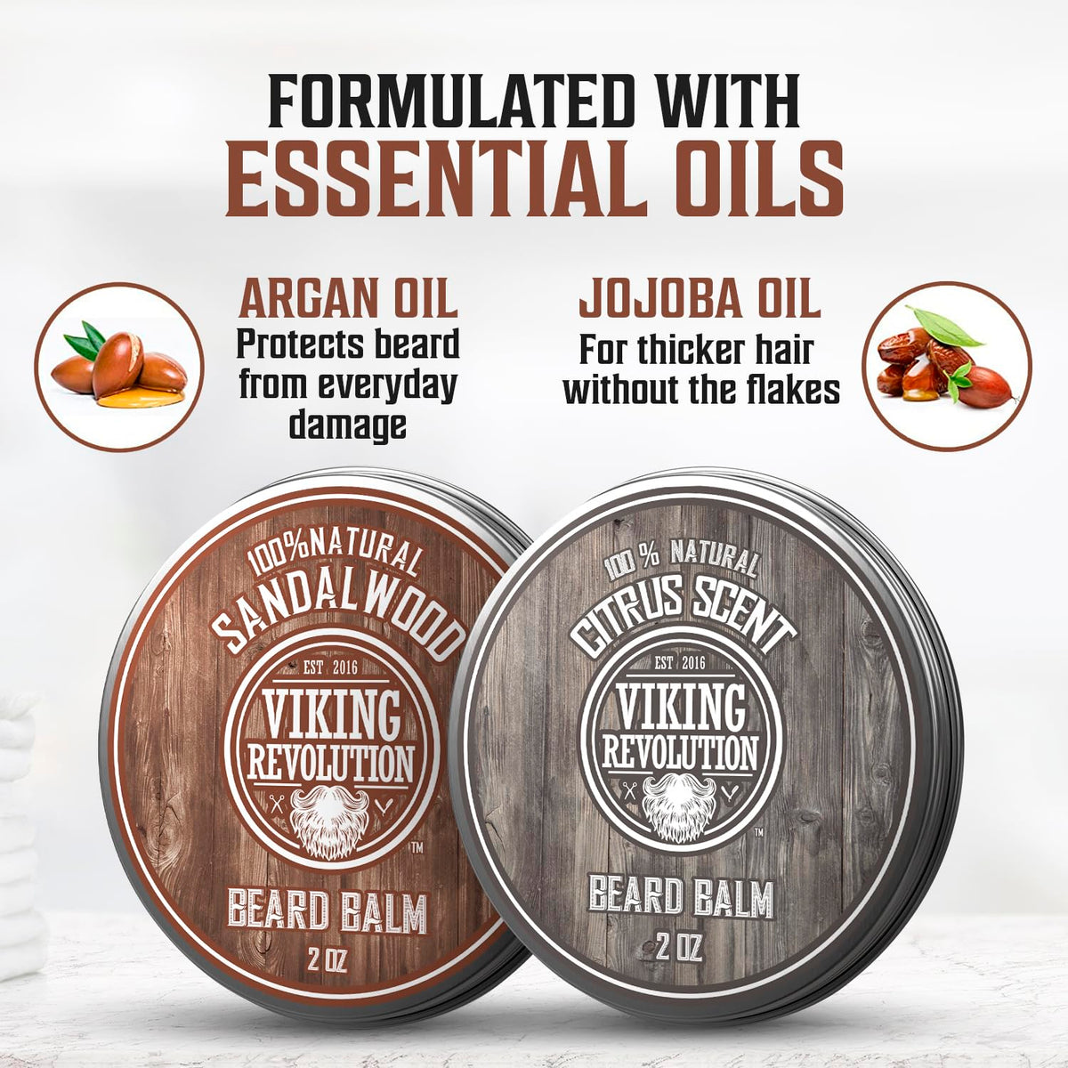 Viking Revolution Beard Balm Citrus and Sandalwood packaging