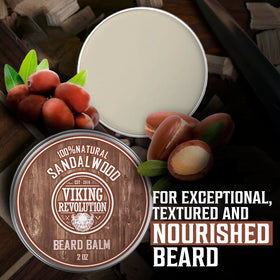 Viking Revolution Beard Balm Citrus and Sandalwood texture close-up