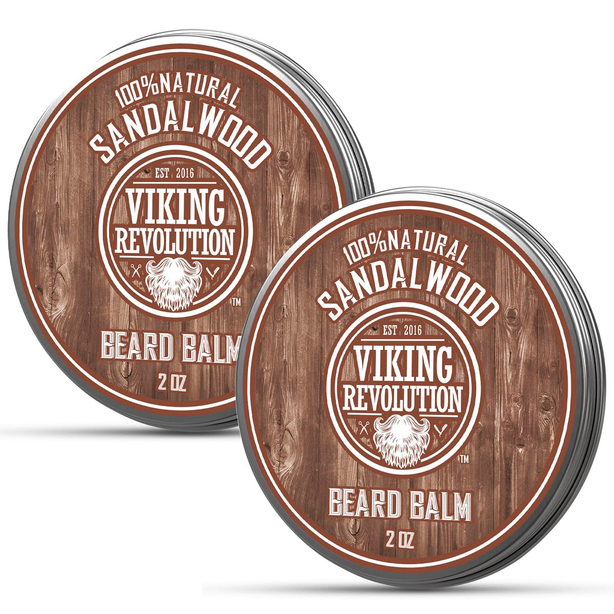 Viking Revolution Beard Balm Sandalwood 2 oz front view