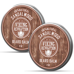 Viking Revolution Beard Balm Sandalwood 2 oz front view