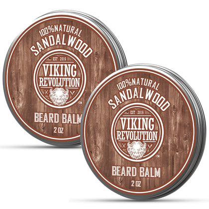 Viking Revolution Beard Balm Sandalwood 2 oz front view