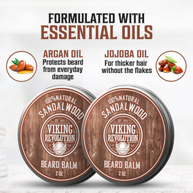 Viking Revolution Beard Balm Sandalwood 2 oz side view