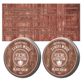 Viking Revolution Beard Balm Sandalwood application on beard